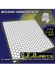 GEO MATS 1.5" Hex grid in black 3X3