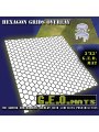 GEO MATS 1.5" Hex grid in black 3X3