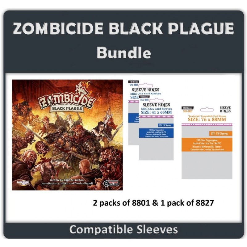 Sleeve Bundle Zombiecide black plague