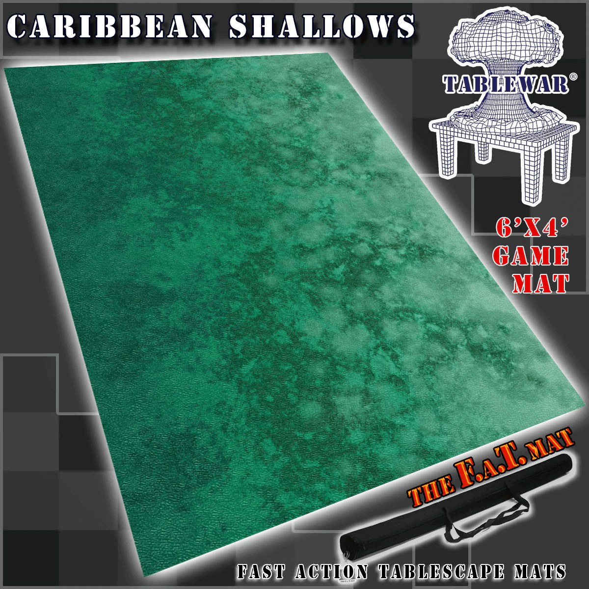 Tapis de jeu : Caribbean Shallows (Lighter Ocean) 6X4